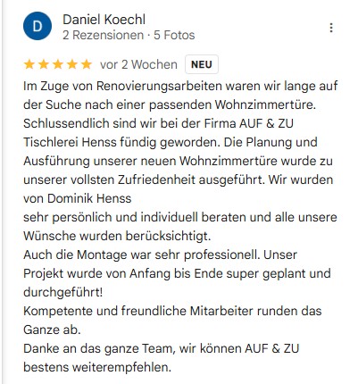 Auf und Zu Referenz