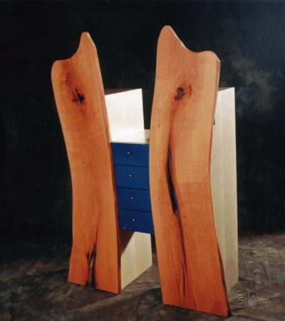 Designerschrank mit Baumkante