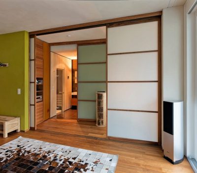 Schiebetüren im Japanischen Stil mit Massivholzrahmen in Eiche Davos 2