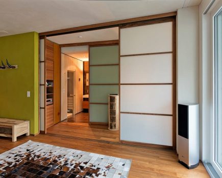 Schiebetüren im Japanischen Stil mit Massivholzrahmen in Eiche Davos 2